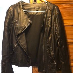 Top shop faux leather motto jacket